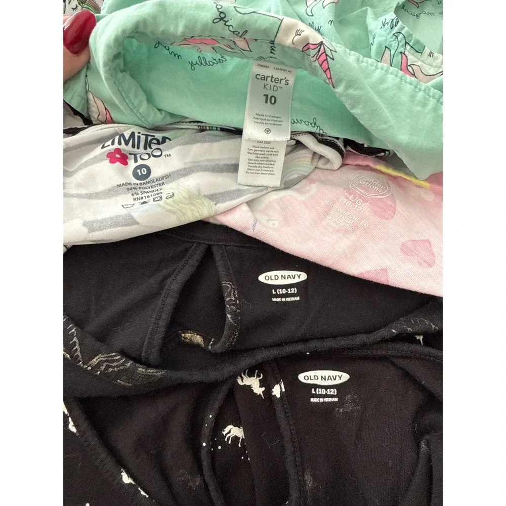 Girls Unicorn Rainbow Dress Bundle‎ 5 Pieces Size 10 12 Carter's Old Navy Etc